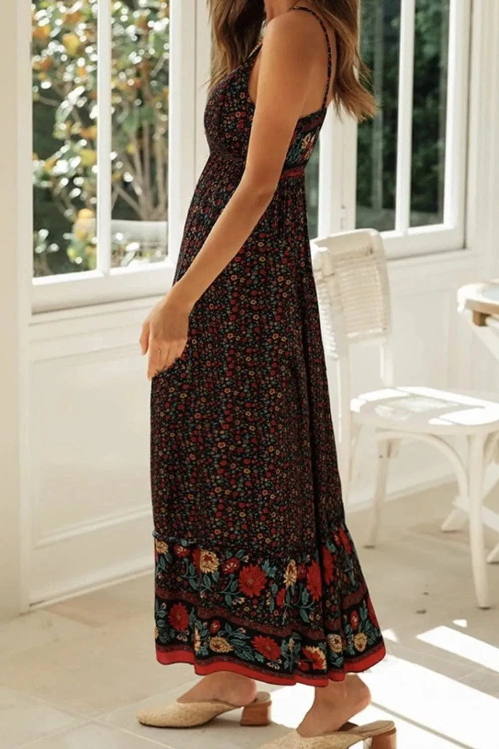 Printed Maxi Cami Dress - ShalayeFashion