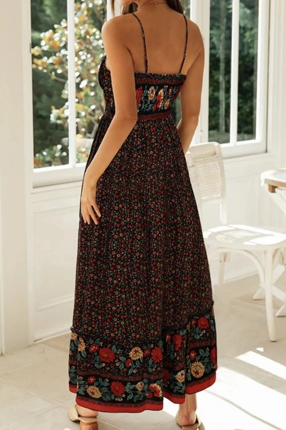Printed Maxi Cami Dress - ShalayeFashion