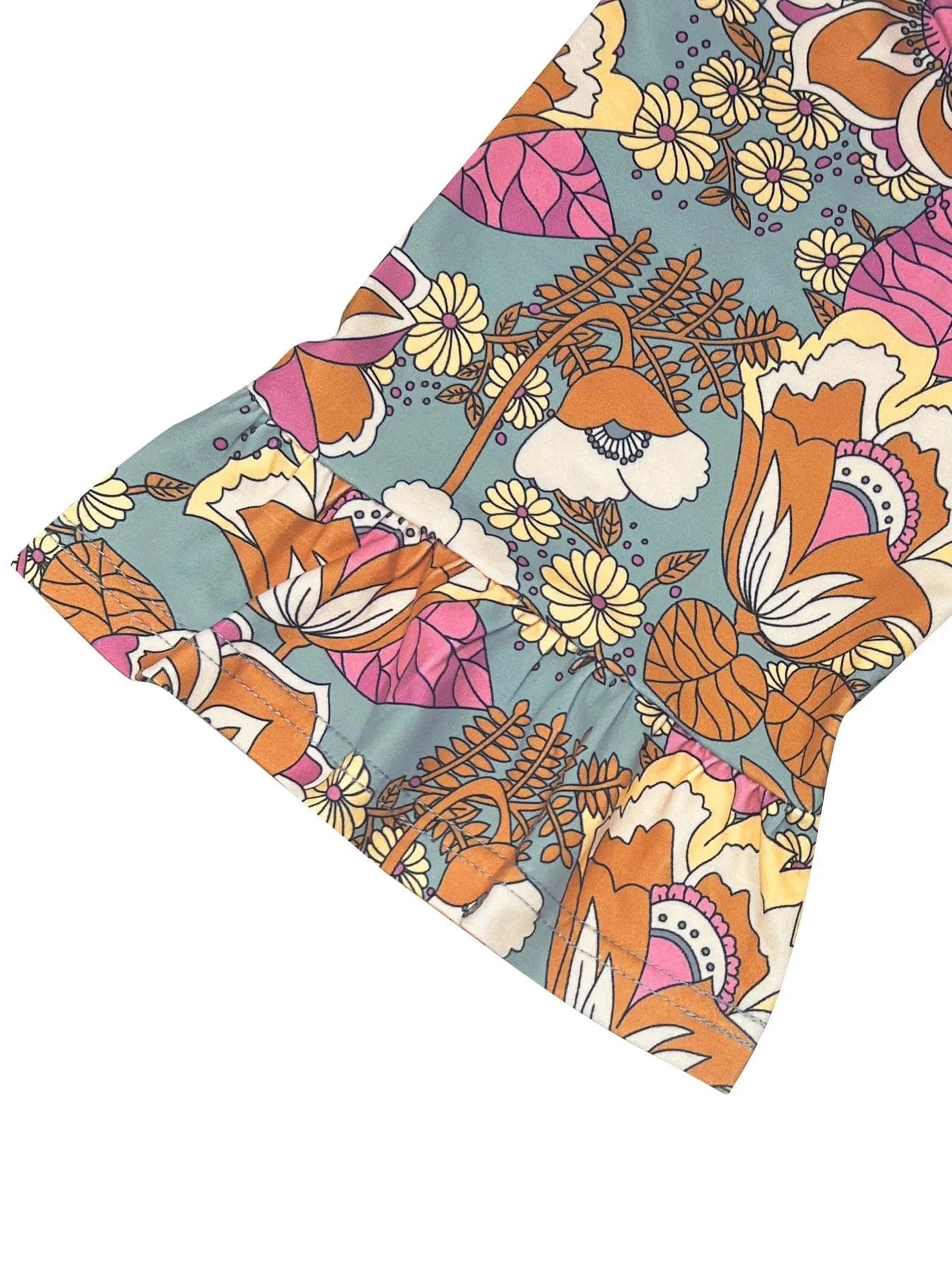 Printed V - Neck Tiered Dress - ShalayeFashion