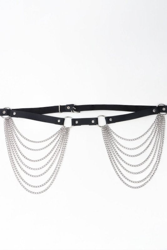 PU Belt with Chain - ShalayeFashion