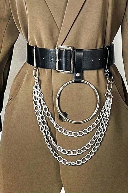 PU Belt with Chain - ShalayeFashion