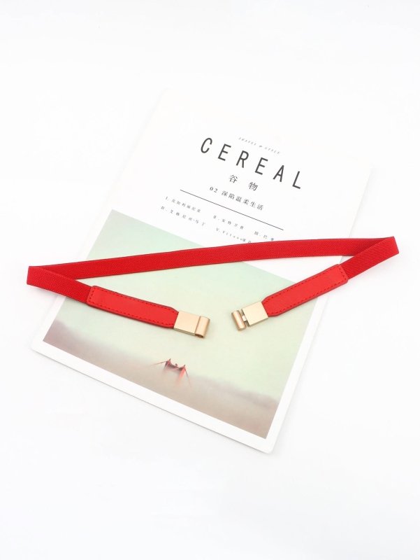 PU Elastic Skinny Belt - ShalayeFashion