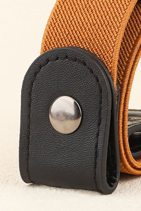 PU Elastic Snap Closure Belt - ShalayeFashion