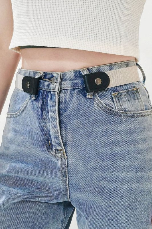 PU Elastic Snap Closure Belt - ShalayeFashion