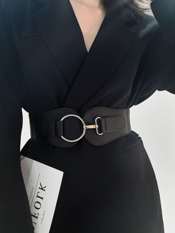 PU Elastic Wide Belt - ShalayeFashion