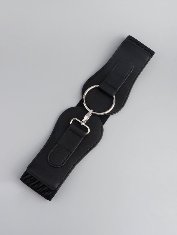 PU Elastic Wide Belt - ShalayeFashion