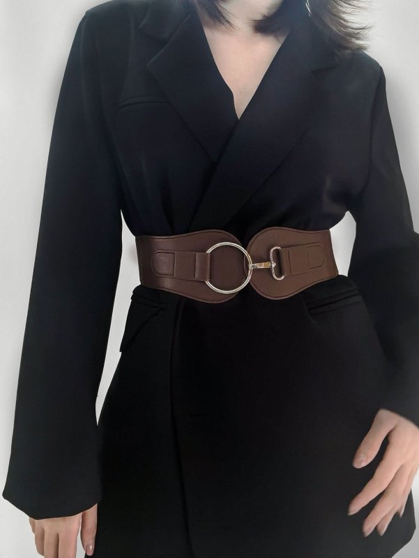 PU Elastic Wide Belt - ShalayeFashion