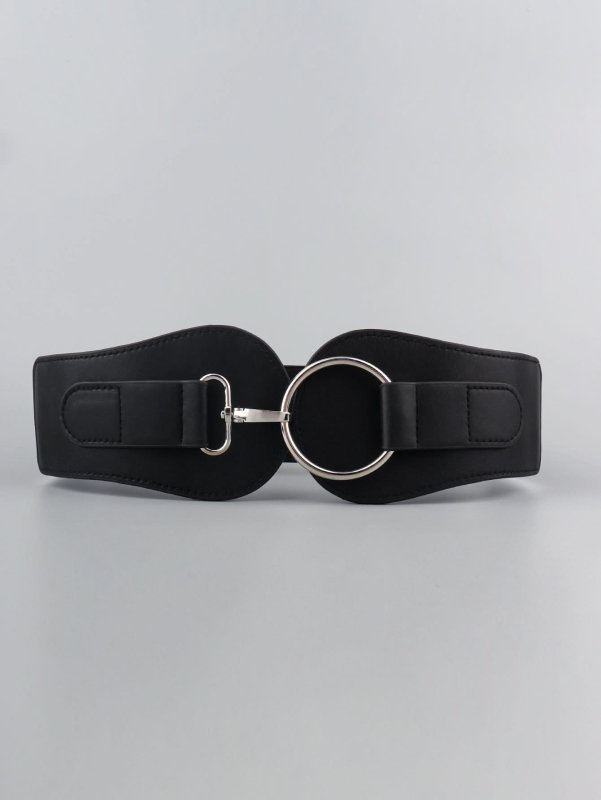 PU Elastic Wide Belt - ShalayeFashion