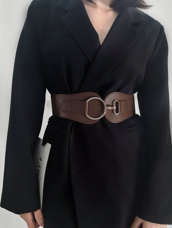 PU Elastic Wide Belt - ShalayeFashion