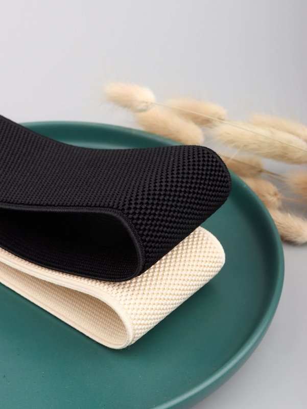 PU Elastic Wide Belt with Alloy Buckle - ShalayeFashion