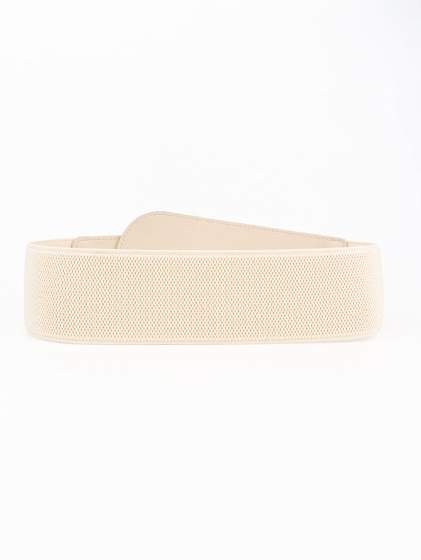 PU Elastic Wide Belt with Alloy Buckle - ShalayeFashion