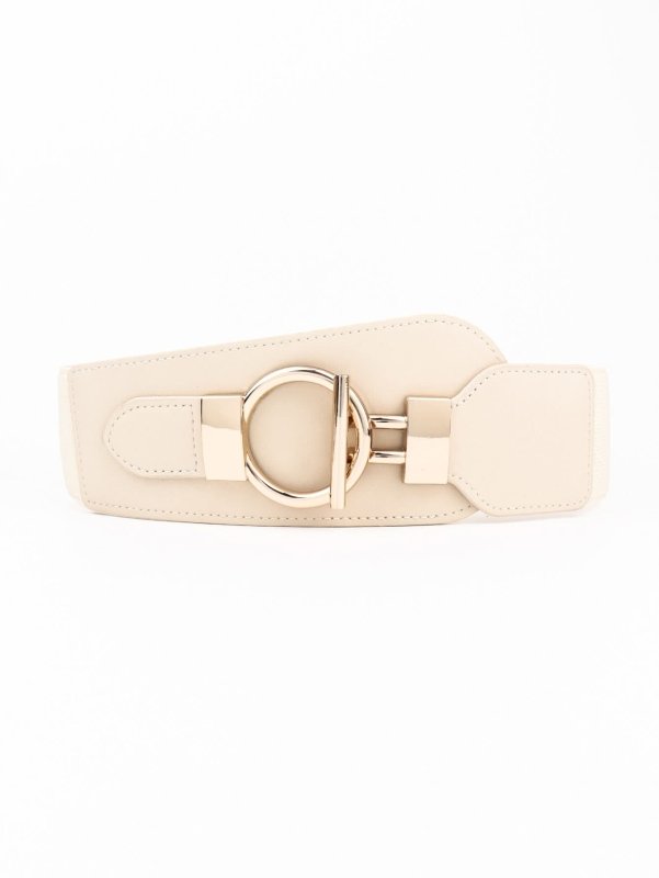 PU Elastic Wide Belt with Alloy Buckle - ShalayeFashion
