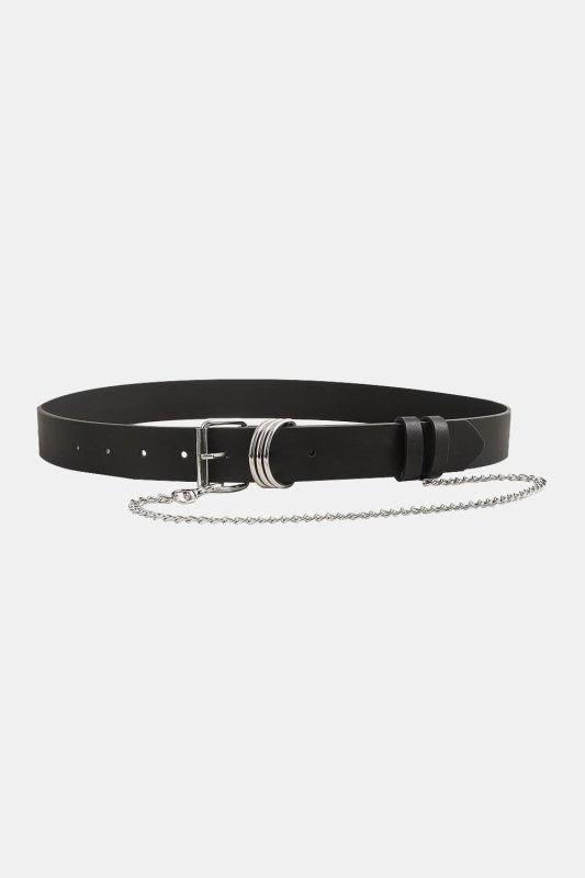 PU Leather Alloy Chain Belt - ShalayeFashion