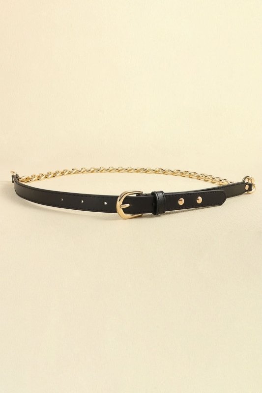 PU Leather Chain Belt - ShalayeFashion