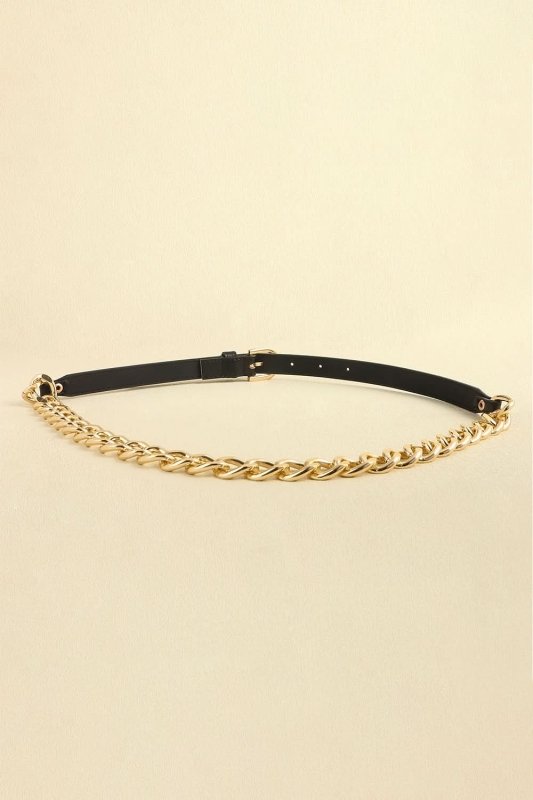 PU Leather Chain Belt - ShalayeFashion