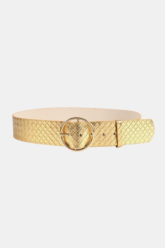 PU Leather Circle Shape Buckle Belt - ShalayeFashion