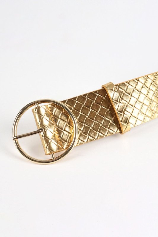 PU Leather Circle Shape Buckle Belt - ShalayeFashion