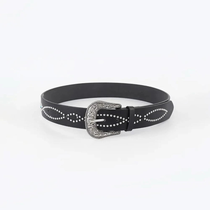 PU Leather Rhinestone Belt - ShalayeFashion