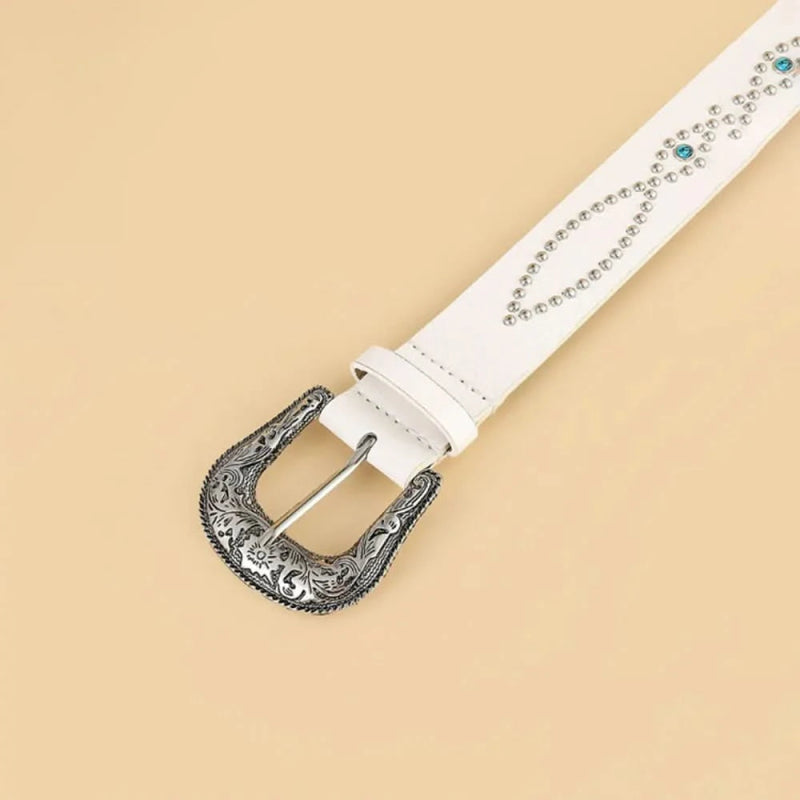 PU Leather Rhinestone Belt - ShalayeFashion
