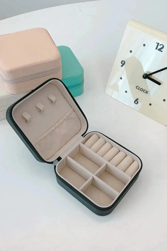 PU Leather Square Jewelry Box - ShalayeFashion