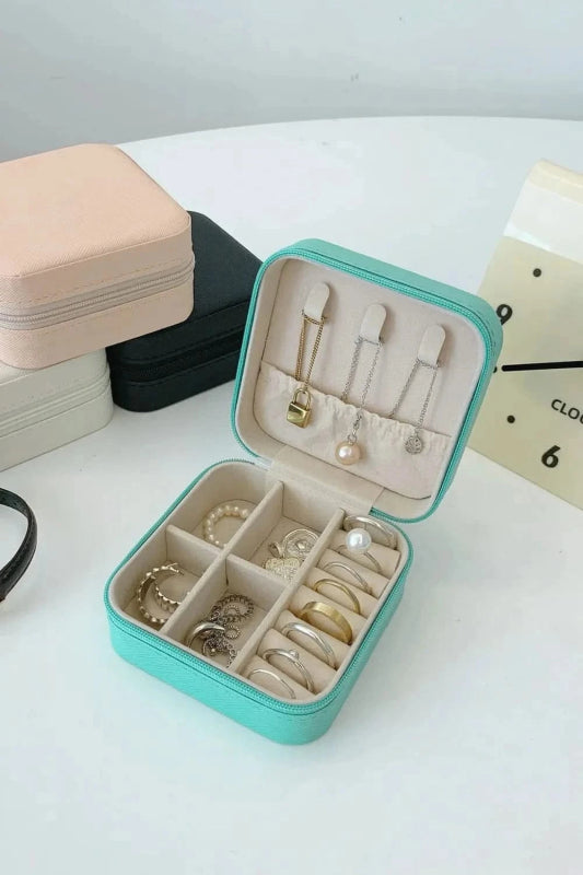 PU Leather Square Jewelry Box - ShalayeFashion