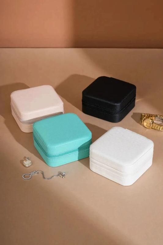 PU Leather Square Jewelry Box - ShalayeFashion