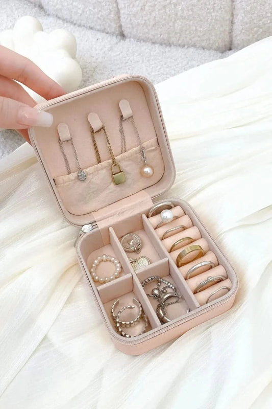 PU Leather Square Jewelry Box - ShalayeFashion