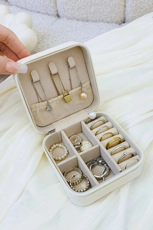 PU Leather Square Jewelry Box - ShalayeFashion