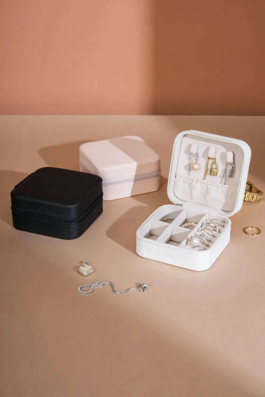 PU Leather Square Jewelry Box - ShalayeFashion