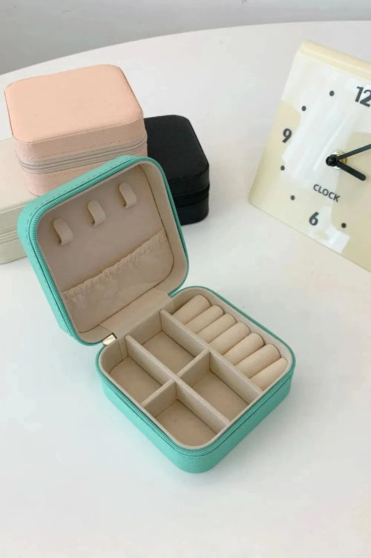 PU Leather Square Jewelry Box - ShalayeFashion