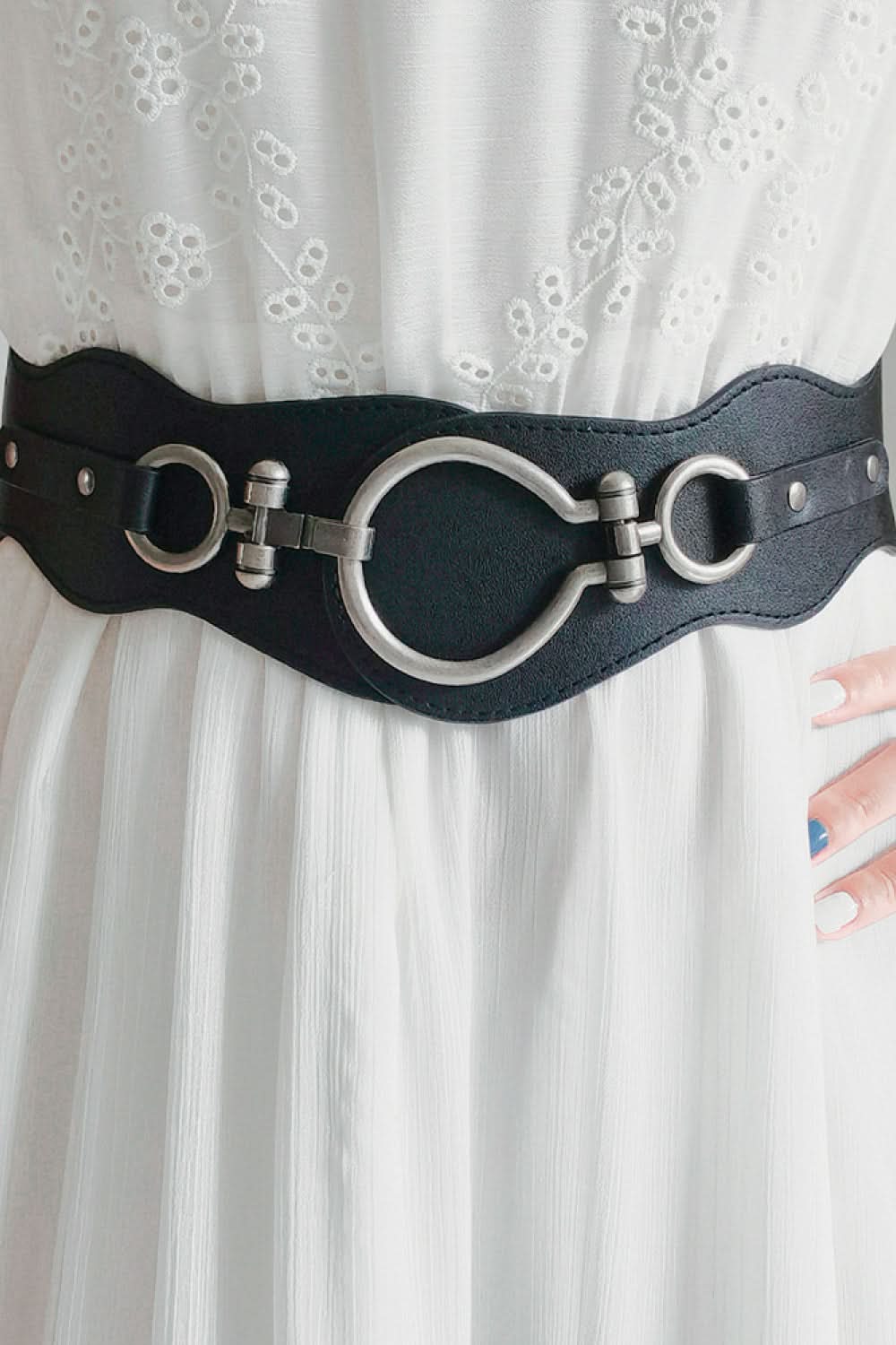 PU Leather Zinc Alloy Buckle Belt - ShalayeFashion