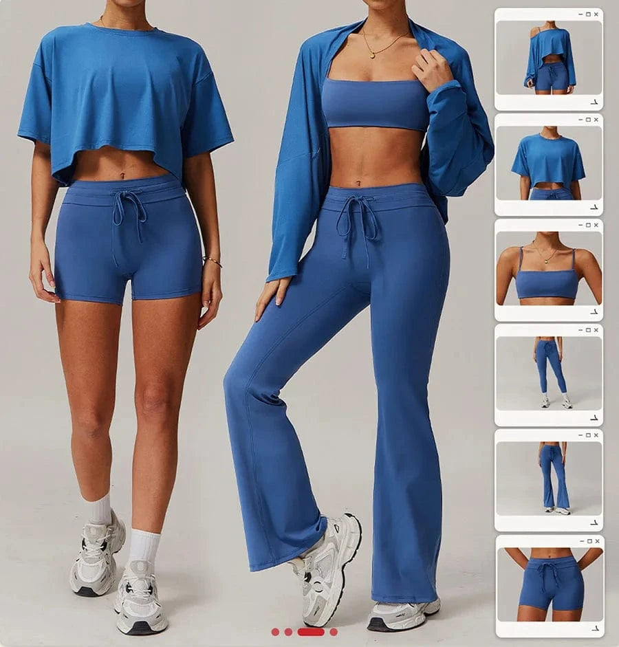 Push Up Sports Bra Set Women Yoga - ShalayeFashion