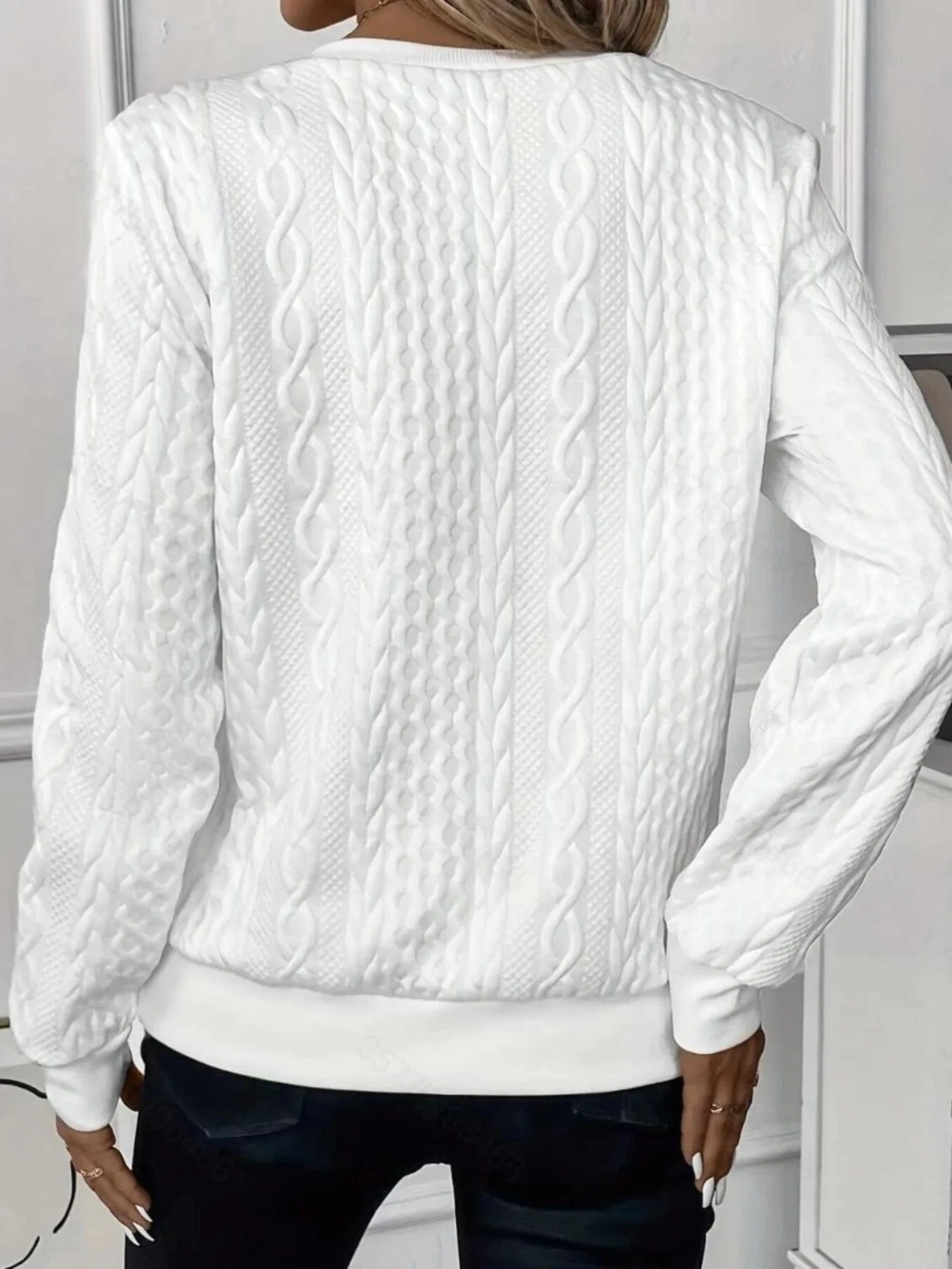 Quarter - Zip Long Sleeve Sweatshirt - ShalayeFashion