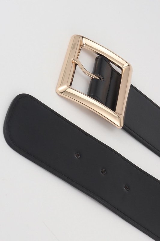 Rectangle Buckle Elastic Wide Belt - ShalayeFashion