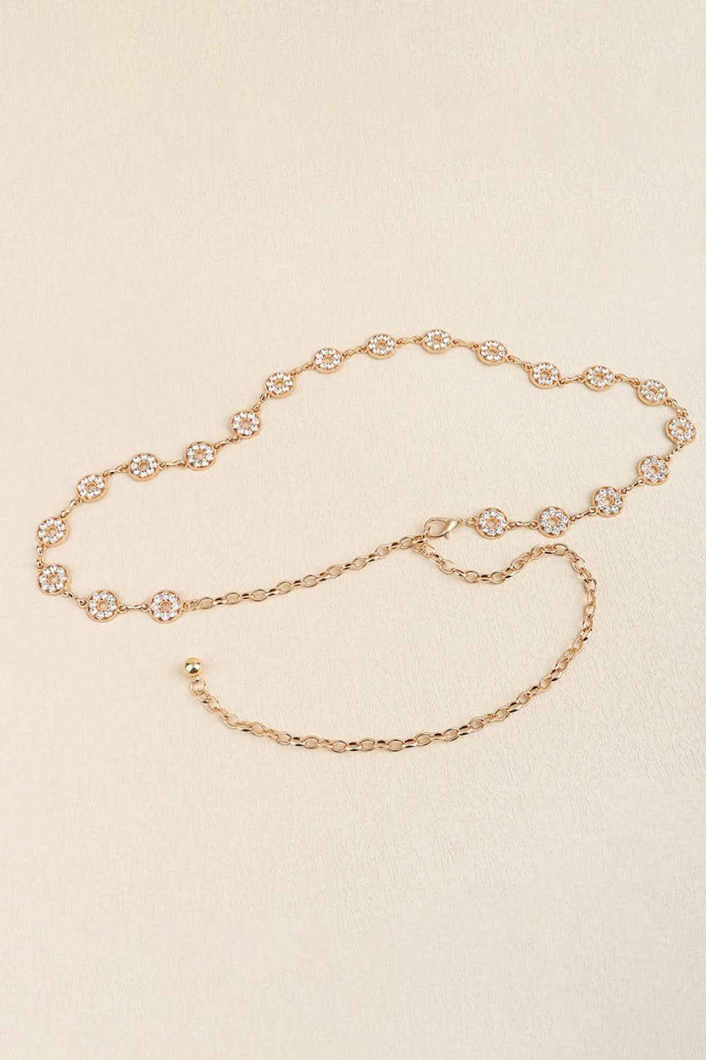 Rhinestone Decor Zinc Alloy Belt - ShalayeFashion
