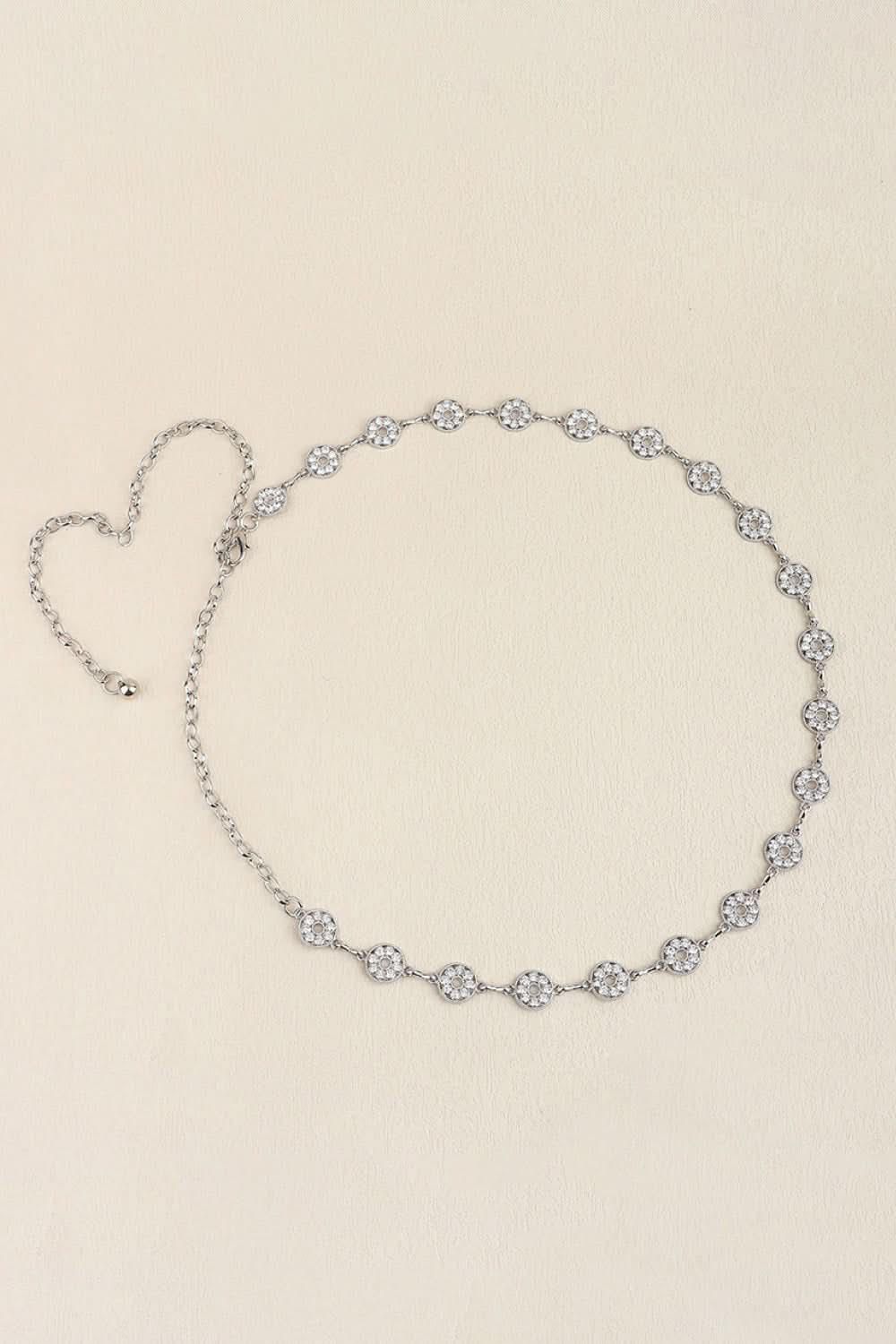 Rhinestone Decor Zinc Alloy Belt - ShalayeFashion