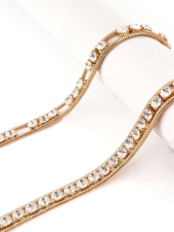 Rhinestone Metal Belt - ShalayeFashion