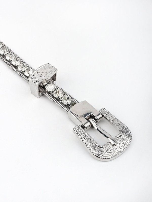 Rhinestone Metal Belt - ShalayeFashion