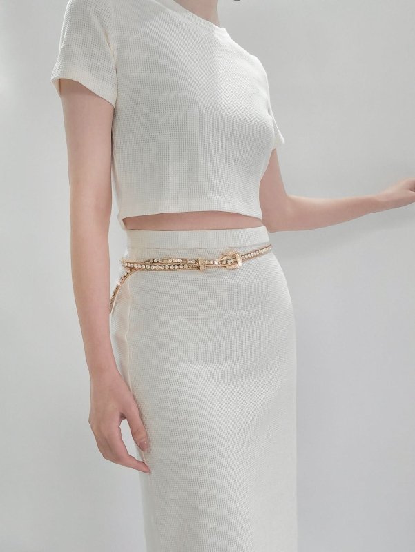 Rhinestone Metal Belt - ShalayeFashion