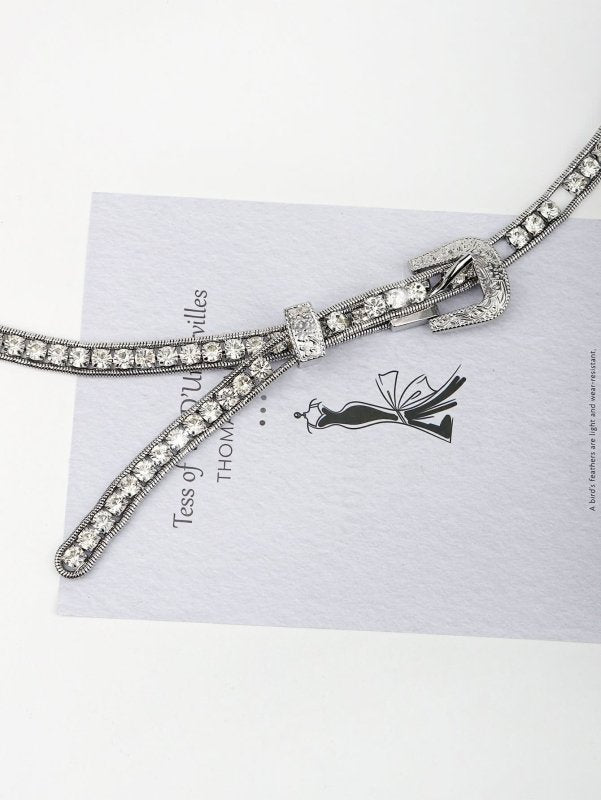 Rhinestone Metal Belt - ShalayeFashion