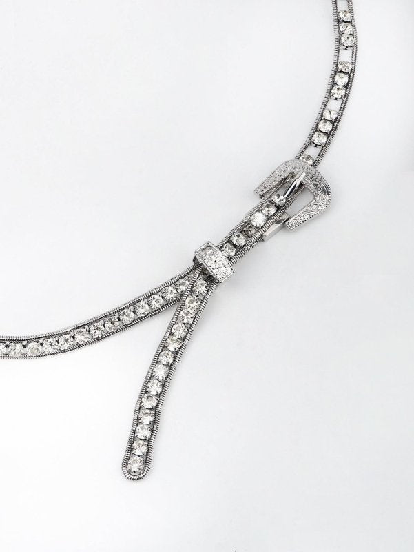 Rhinestone Metal Belt - ShalayeFashion