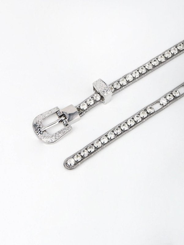 Rhinestone Metal Belt - ShalayeFashion