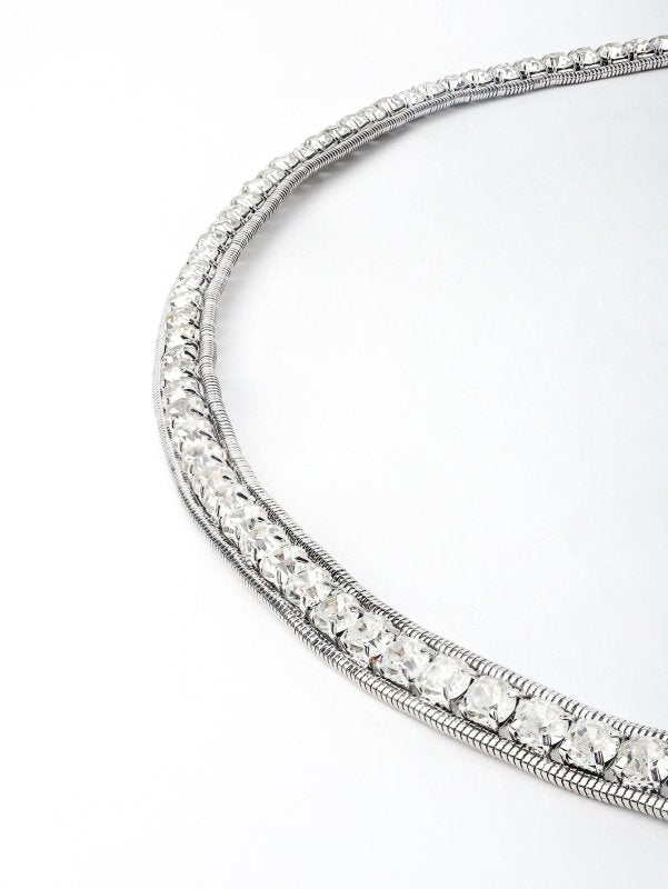 Rhinestone Metal Belt - ShalayeFashion