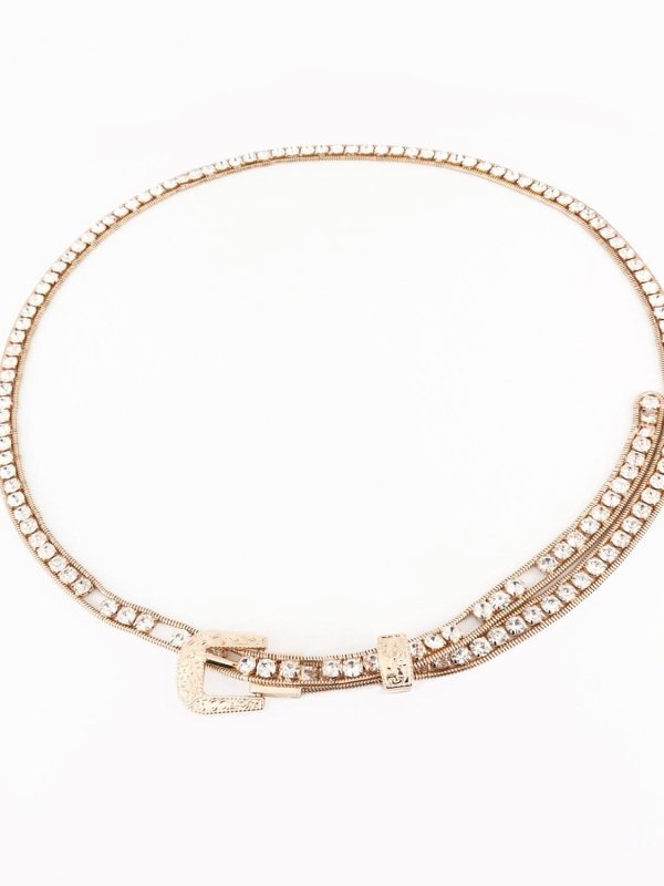 Rhinestone Metal Belt - ShalayeFashion
