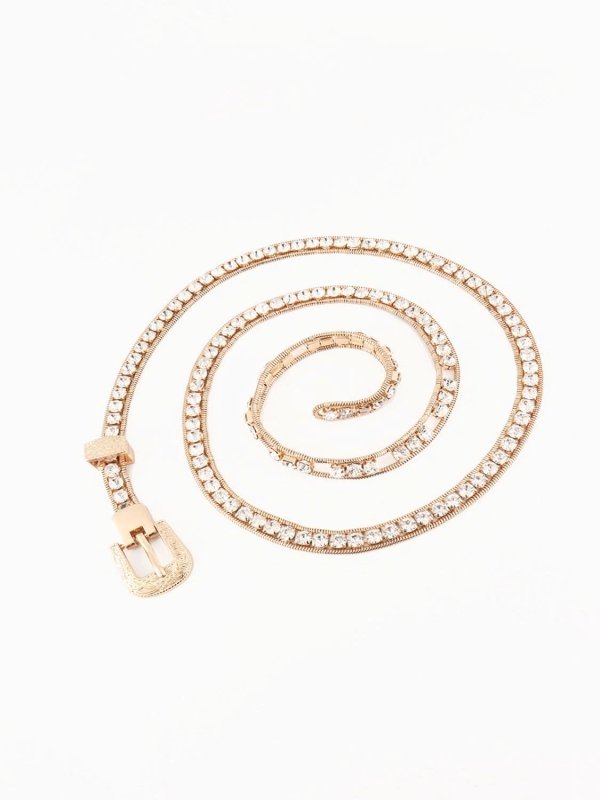 Rhinestone Metal Belt - ShalayeFashion