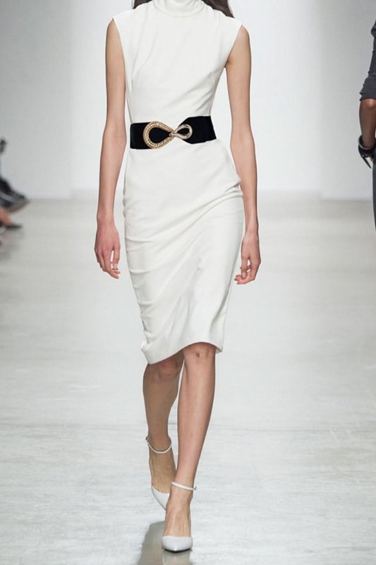 Ribbed Alloy Buckle Elastic Belt - ShalayeFashion