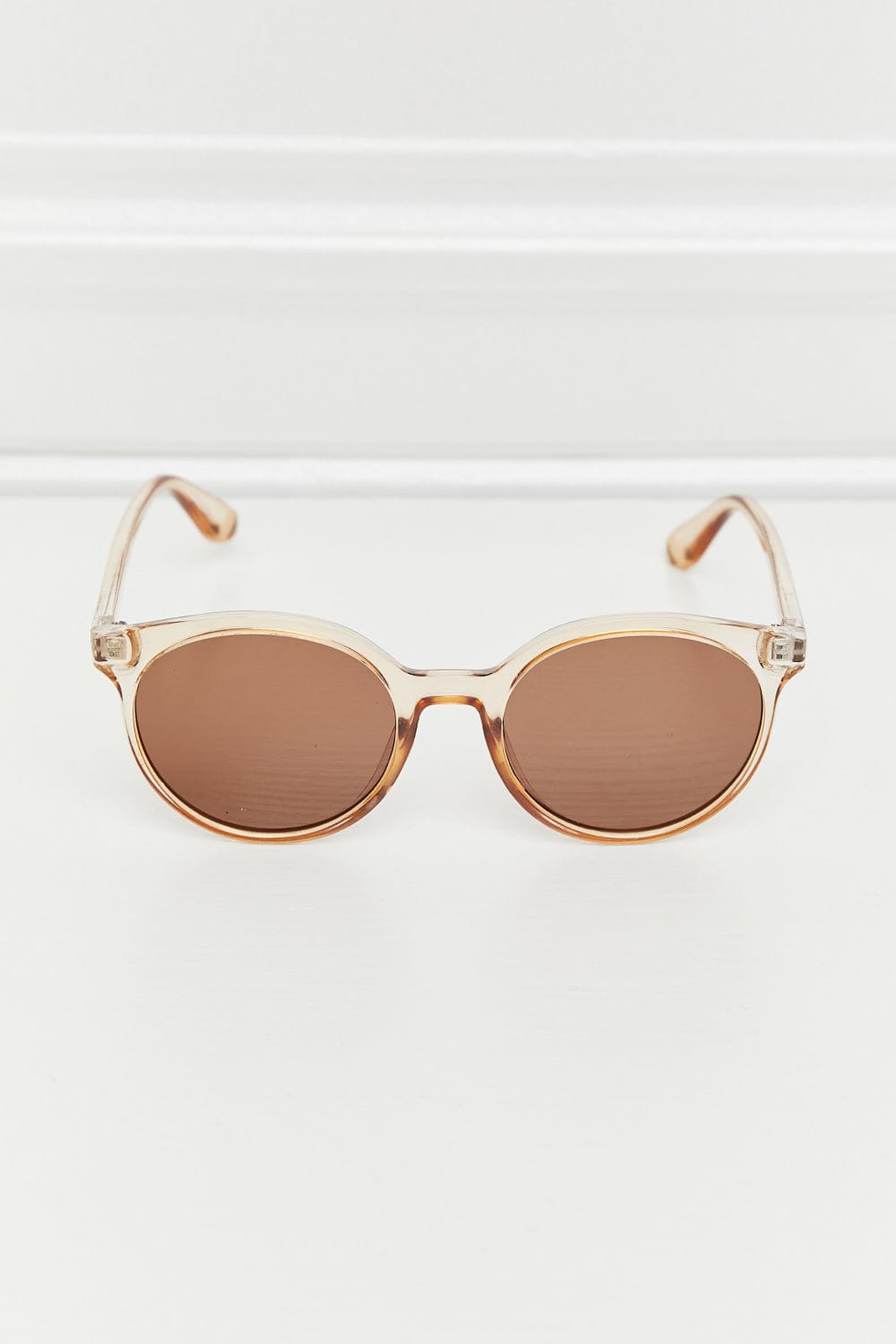 Round Full Rim Polycarbonate Frame Sunglasses - ShalayeFashion