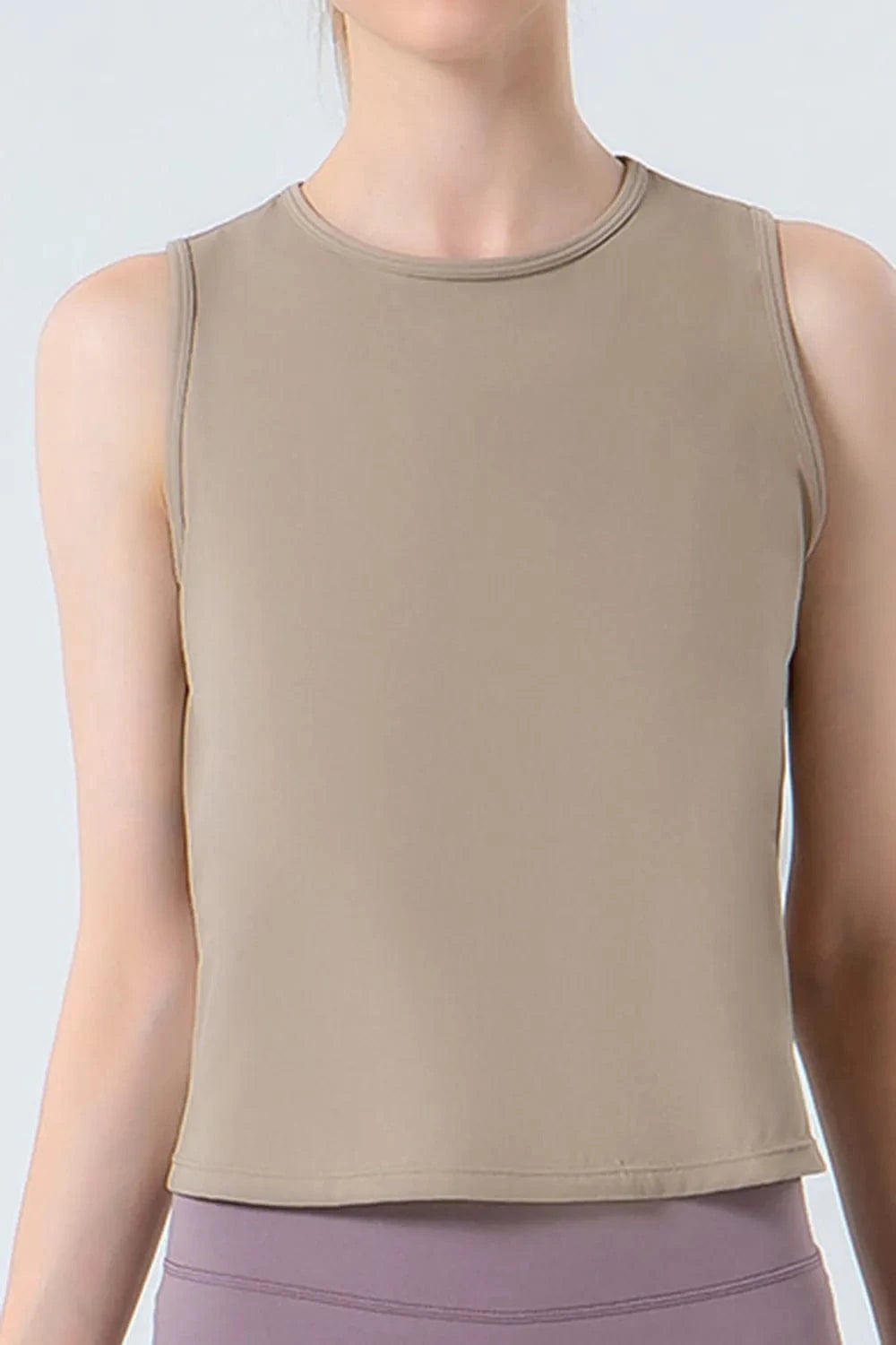 Round Neck Active Tank - ShalayeFashion
