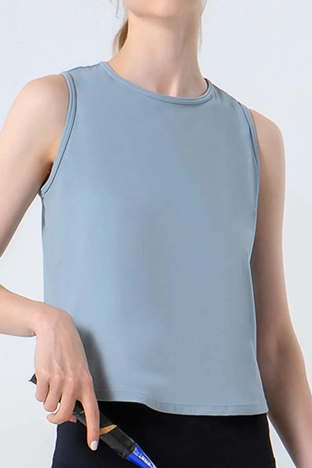 Round Neck Active Tank - ShalayeFashion