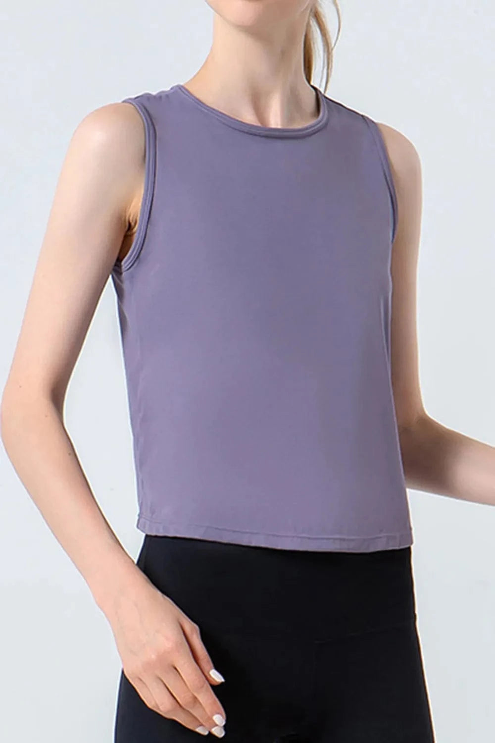 Round Neck Active Tank - ShalayeFashion